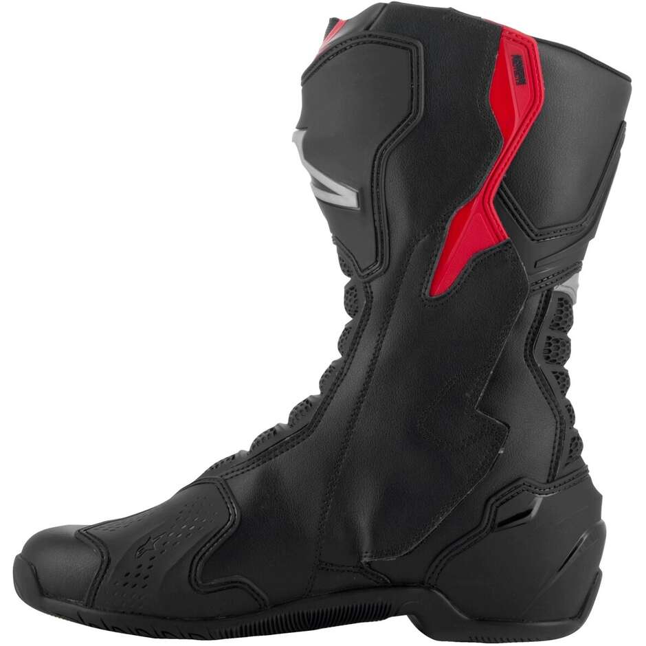 Alpinestars SMX-6 V3 Motorradstiefel Schwarz Silber Rot