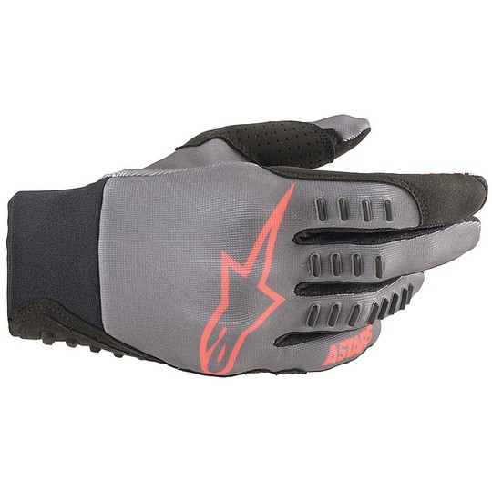 Alpinestars SMX-E Moto Cross Enduro Glove Gray Red Fluo