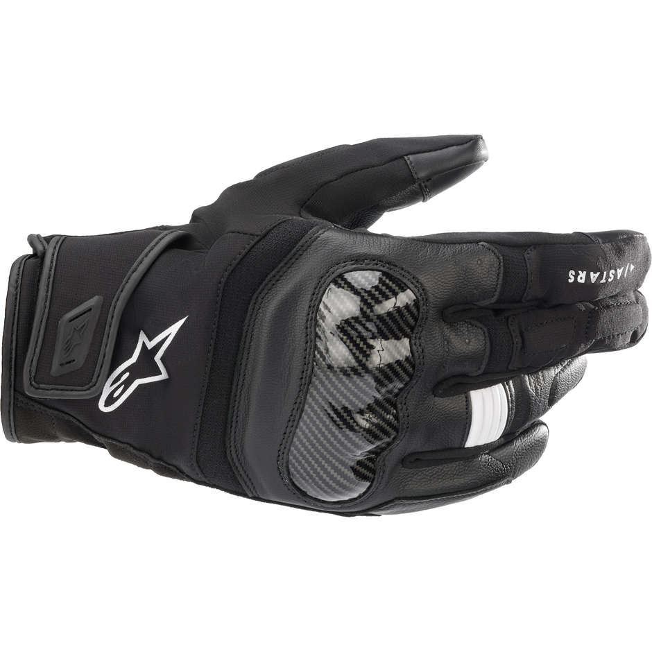 Alpinestars SMX-Z DRYSTAR Motorradhandschuhe aus schwarzem Leder