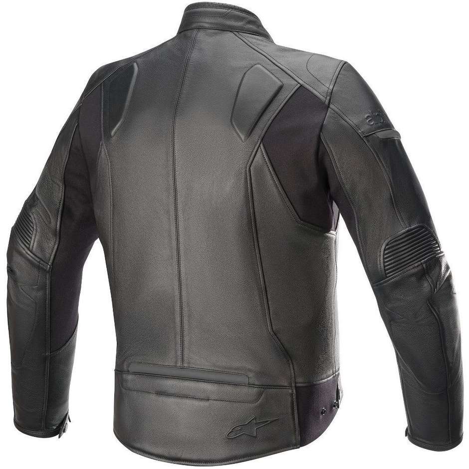 Alpinestars SP-55 Black Leather Motorcycle Jacket