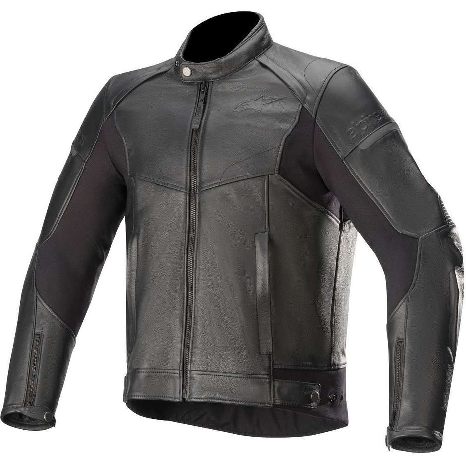 Alpinestars SP-55 Black Leather Motorcycle Jacket