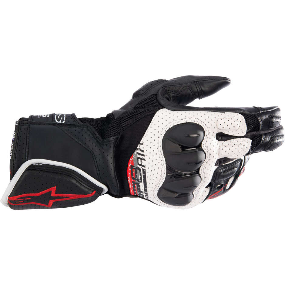 Alpinestars SP-8 V3 AIR Summer Leather Motorcycle Gloves Red White Black