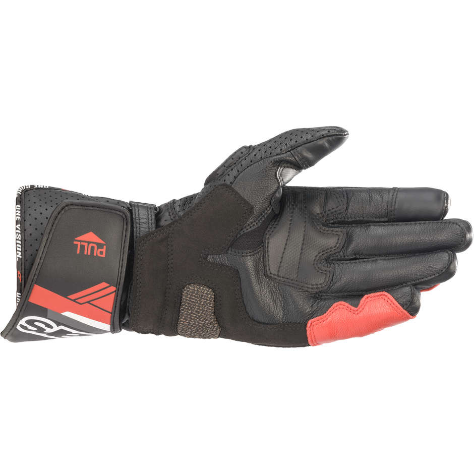 Alpinestars SP-8 V3 GLOVES Leather Motorcycle Gloves Black White Red