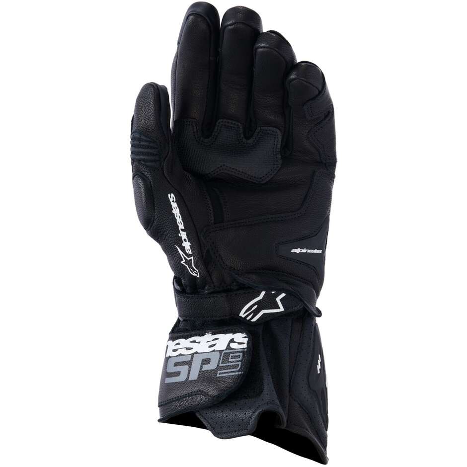Alpinestars SP-9 Motorcycle Gloves Black White