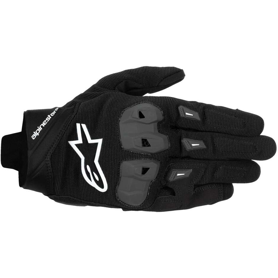 Alpinestars SP X 1 Leder Motorradhandschuhe Schwarz Weiß