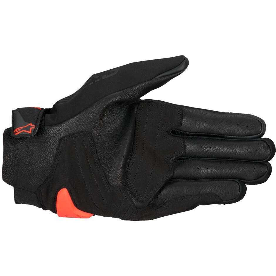 Alpinestars SP X 3 Leather Motorcycle Gloves Black Red Fluo