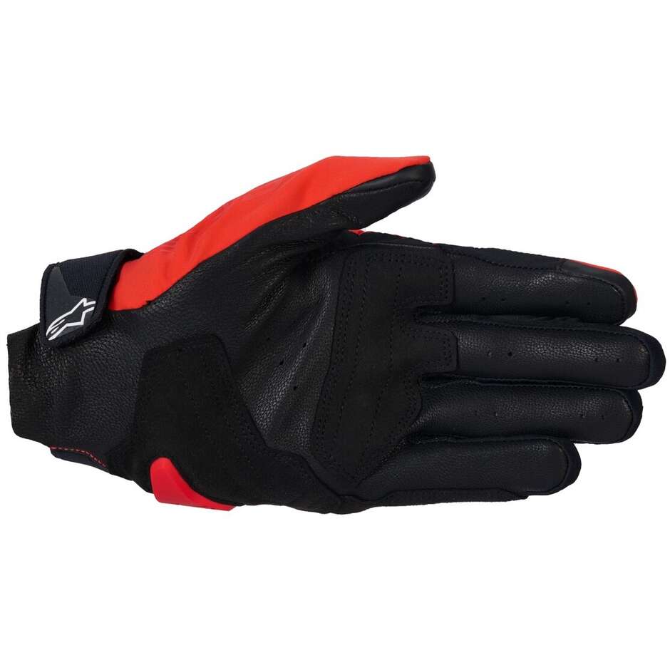 Alpinestars SP X 3 Leather Motorcycle Gloves Bright Red Black White