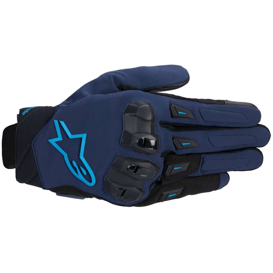 Alpinestars SP X 3 Leather Motorcycle Gloves Dark Blue Blue