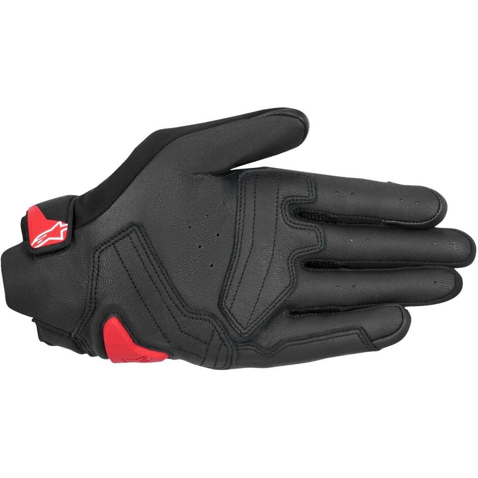Alpinestars SP X 7 Leder Motorradhandschuhe Schwarz Hellrot Weiß