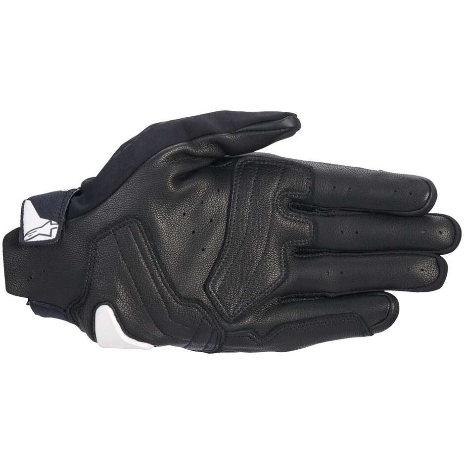 Alpinestars SP X 7 Leder Motorradhandschuhe Weiß Schwarz