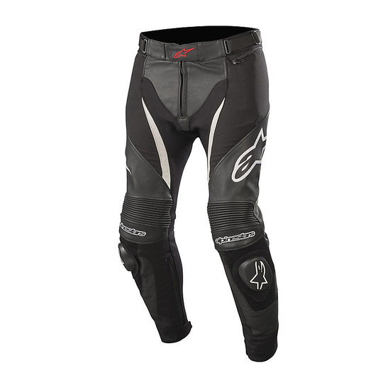 Alpinestars SP X Pants Pantalon de moto en cuir noir blanc