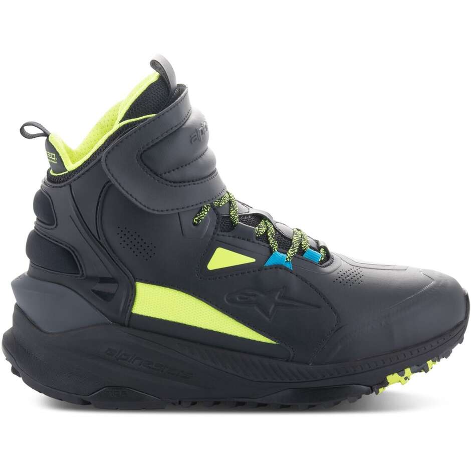 Alpinestars SPEEDSTREET Motorcycle Shoes Black Lime Ocean Blue