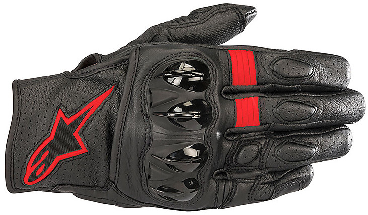 Alpinestars Sport Leather Motorcycle Gloves CELER v2 Black Red