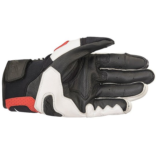 Alpinestars Sports Motorcycle Leather Gloves SP X Air CARBON v2 White Red Black