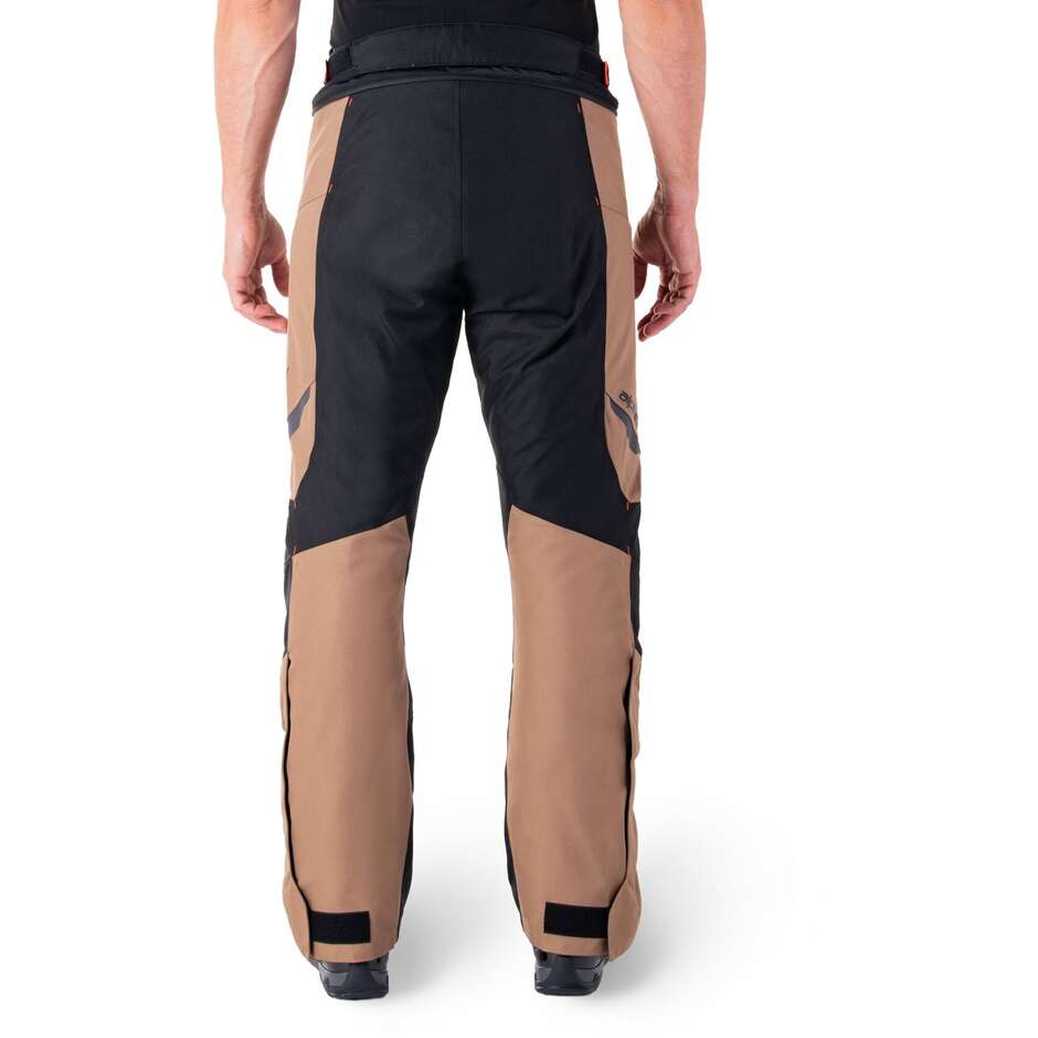 Alpinestars ST-1 WASSERDICHTE Motorradhose aus Stoff, Dunkelkhaki, Sand, Schwarz, Rot, Fluo