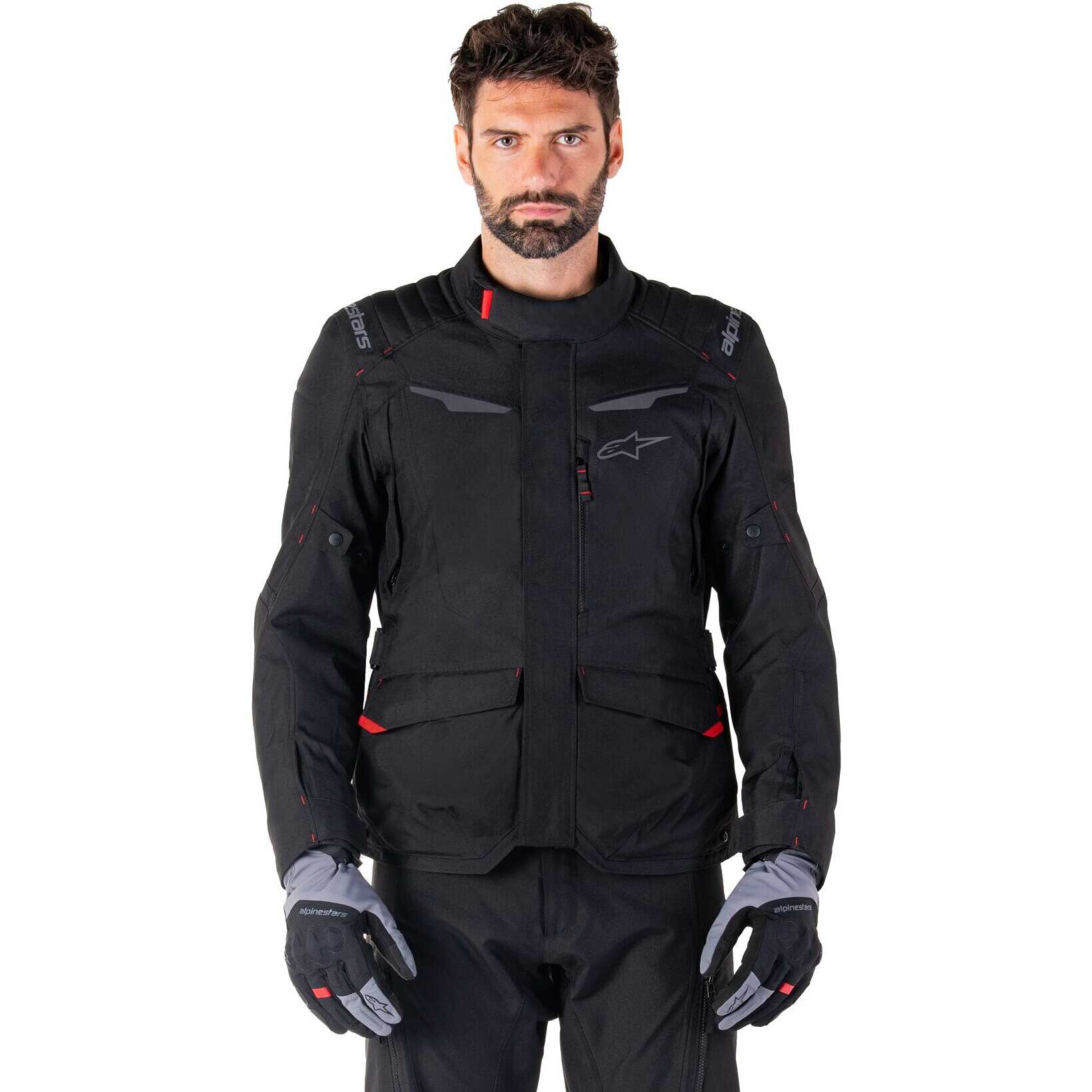 Alpinestars ST-1 WATERPROOF Fabric Motorcycle Jacket Black For
