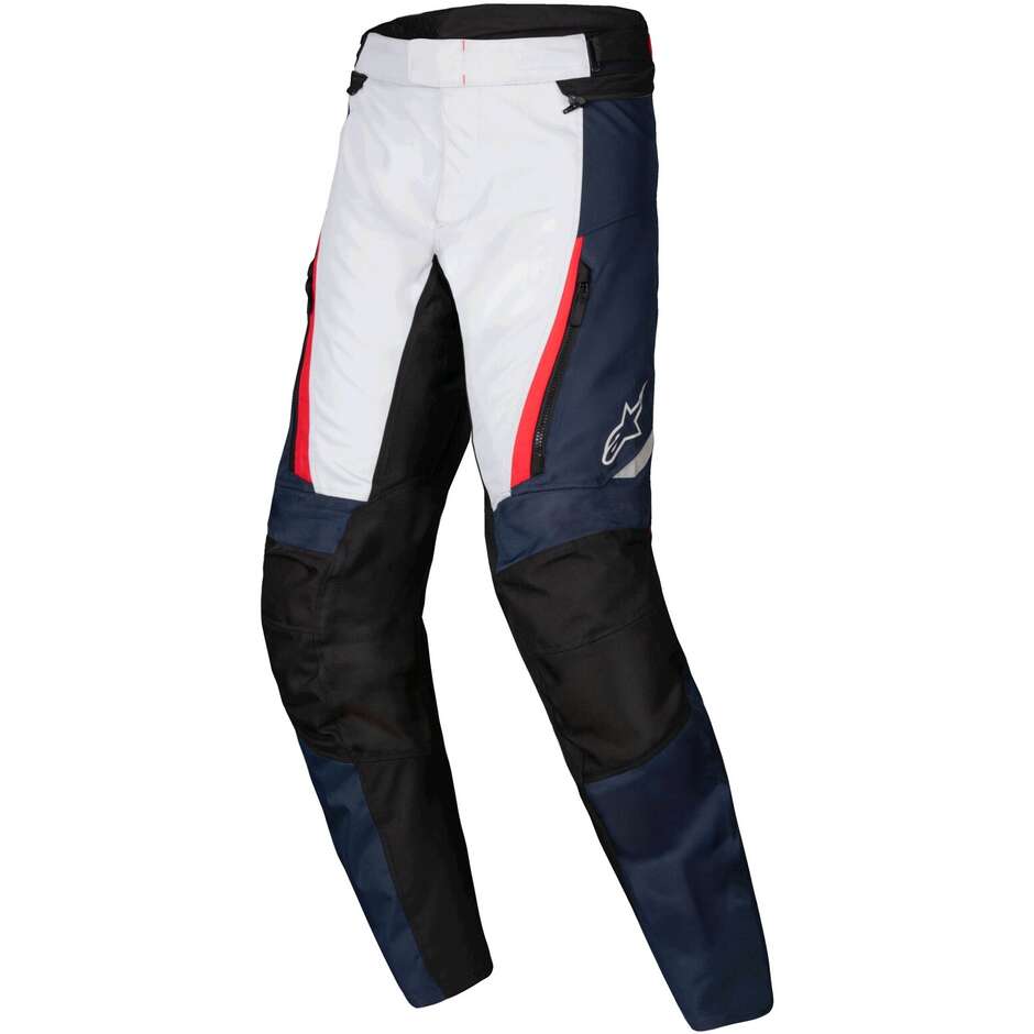 Alpinestars ST-1 WATERPROOF Fabric Motorcycle Pants Dark Blue Black Bright Red