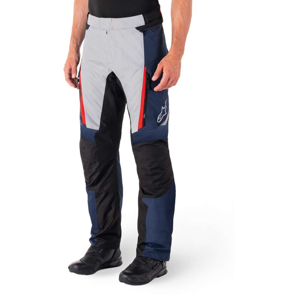 Alpinestars ST-1 WATERPROOF Fabric Motorcycle Pants Dark Blue Black Bright Red