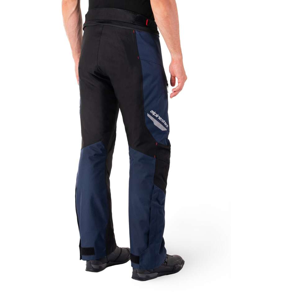 Alpinestars ST-1 WATERPROOF Fabric Motorcycle Pants Dark Blue Black Bright Red