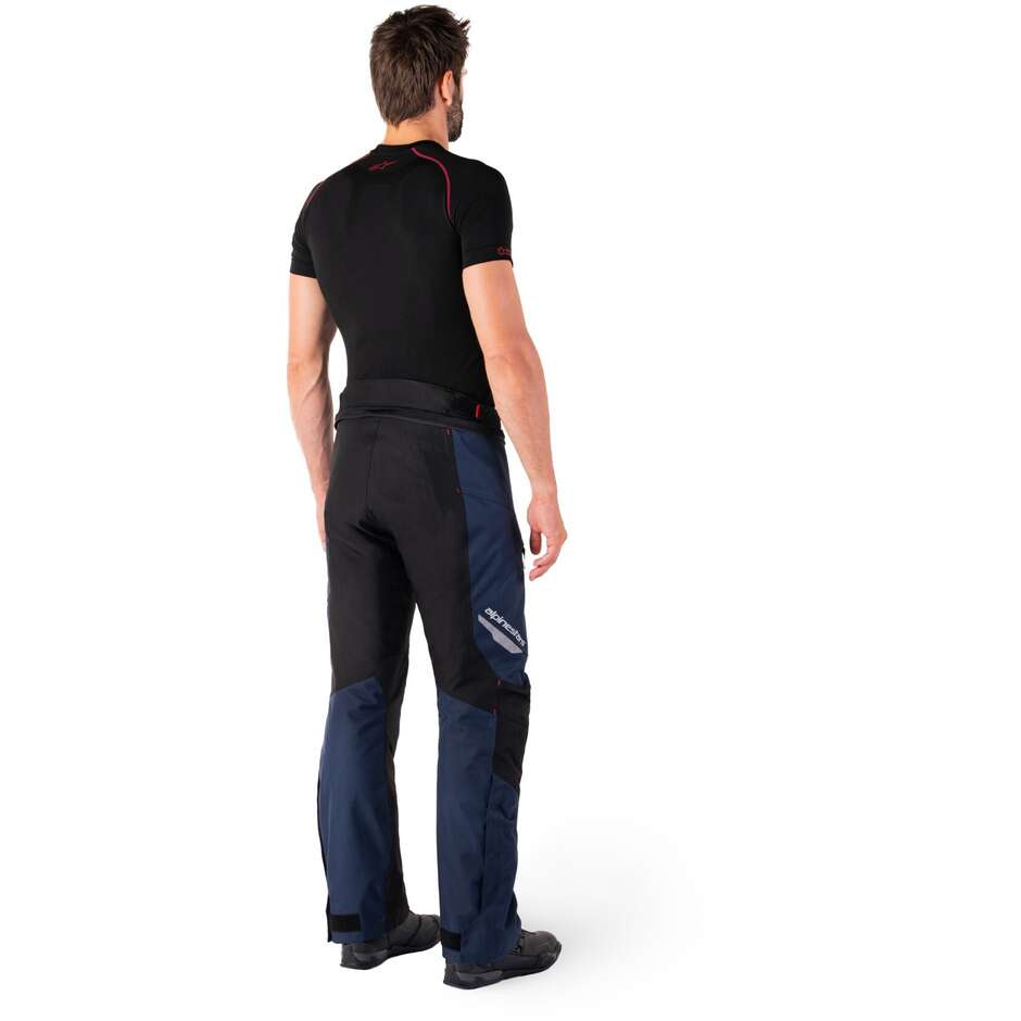 Alpinestars ST-1 WATERPROOF Fabric Motorcycle Pants Dark Blue Black Bright Red