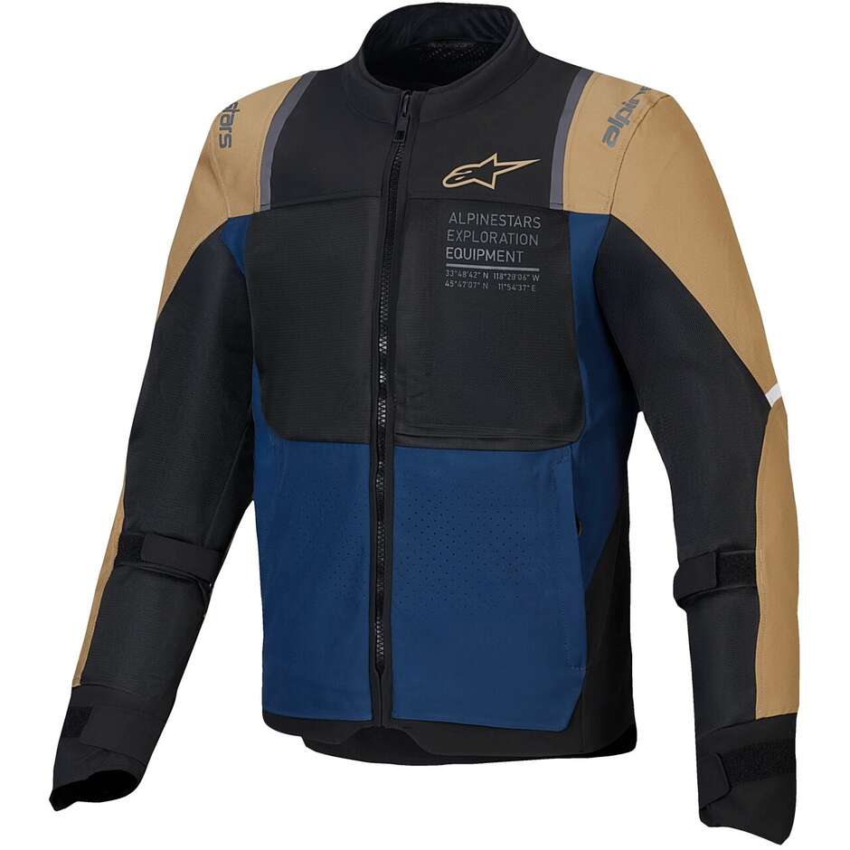 Alpinestars ST-2 AIR Sommer Motorradjacke Dunkelblau Khaki Schwarz