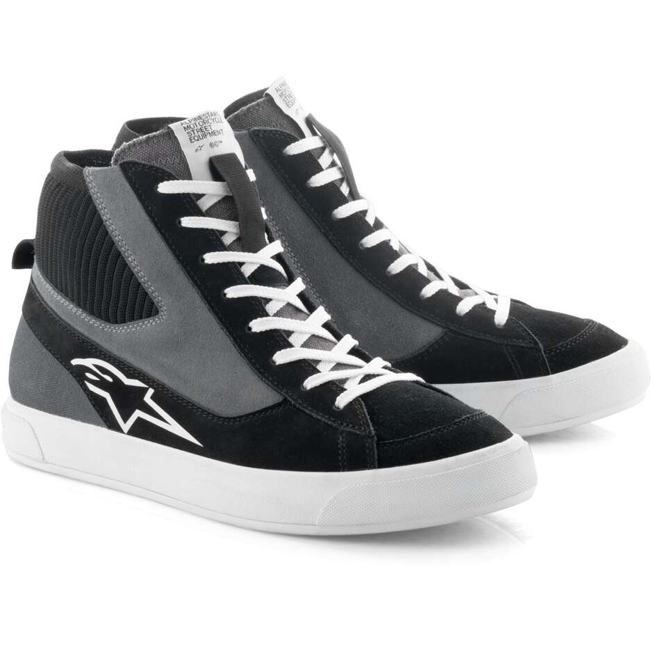 Alpinestars STATED Motorcycle Shoes Black Grey White