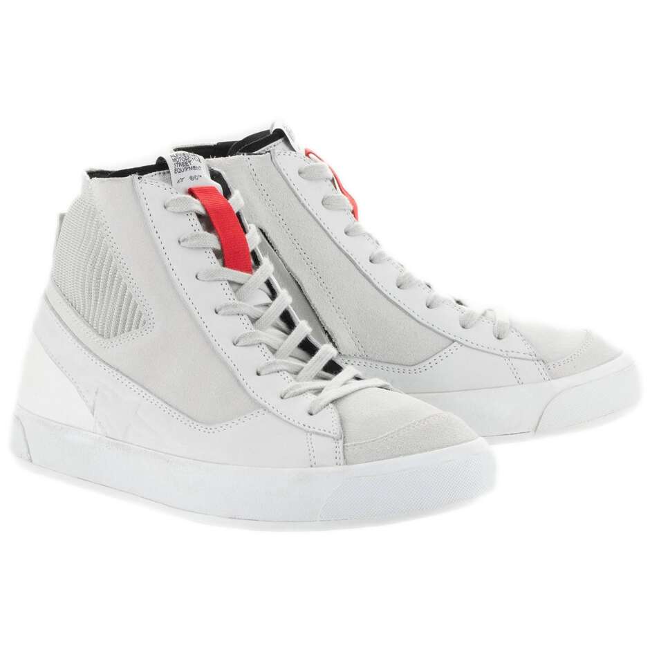 Alpinestars STATED Motorcycle Shoes White Cool Grey