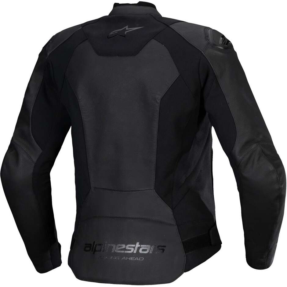 Alpinestars STELLA FASTER V3 Damen-Leder-Motorradjacke Schwarz Schwarz