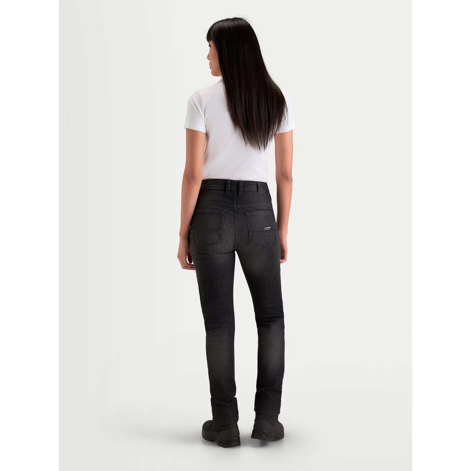 Alpinestars STELLA FLEX-AST 7 DENIM PANTS SHORT Damen-Motorradjeans, verwaschenes Schwarz