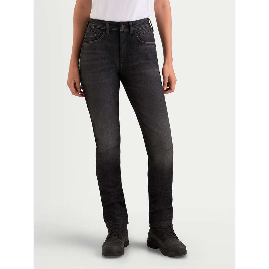 Alpinestars STELLA FLEX-AST 7 DENIM PANTS SHORT Women's Motorcycle Jeans Faded Black