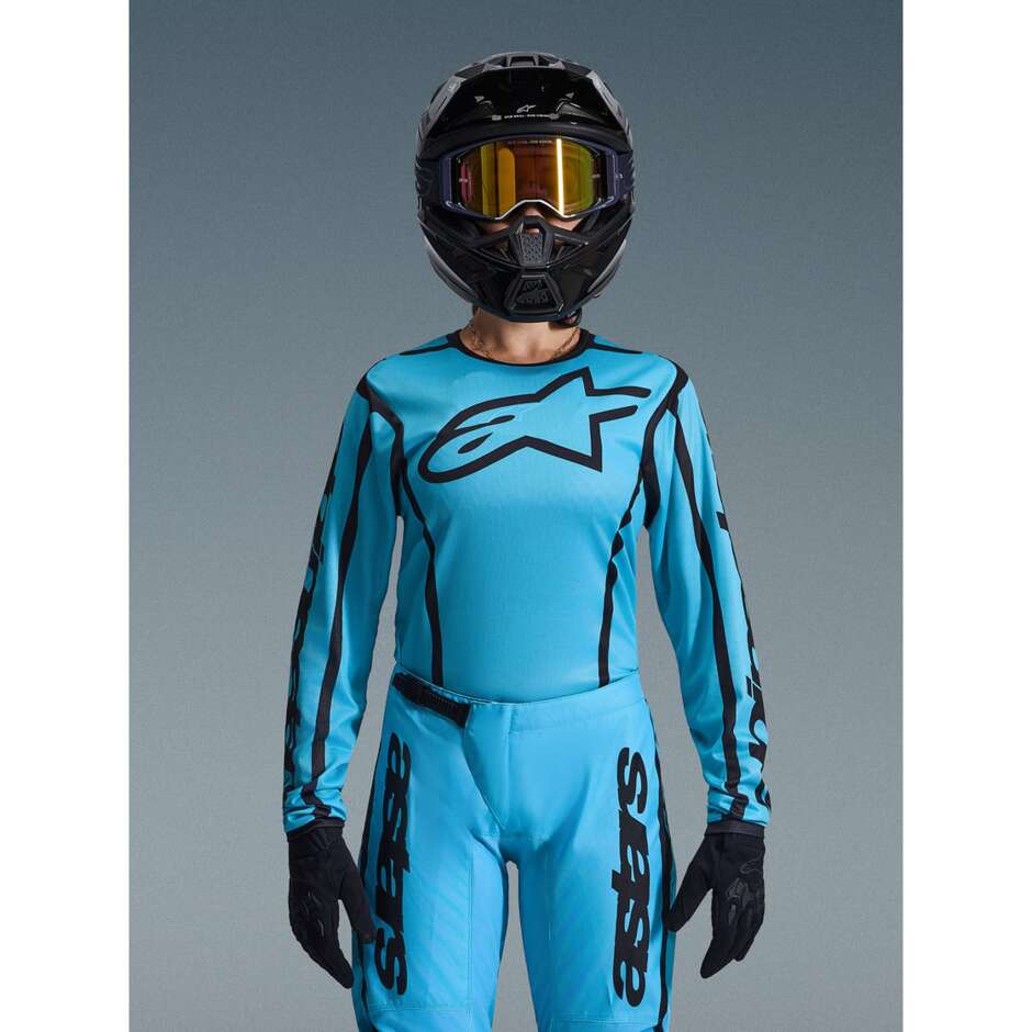 Alpinestars STELLA FLUID APEX Women's Cross Enduro Jersey, Black, Tropical