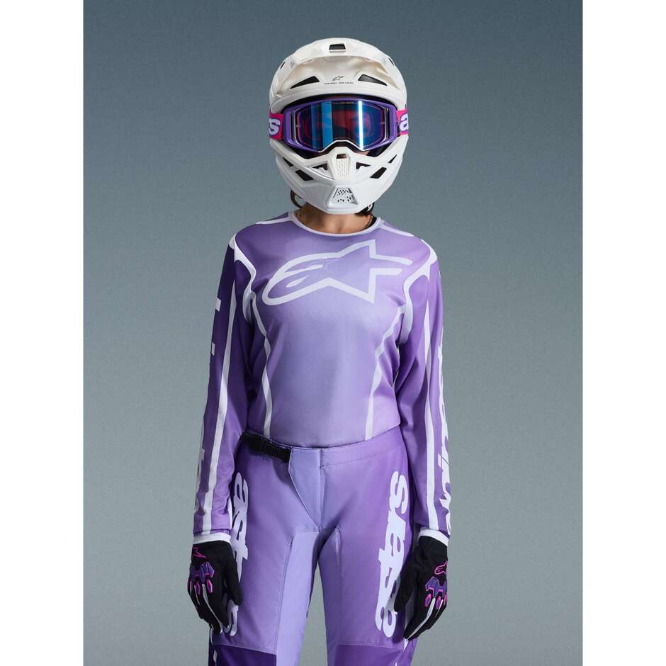 Alpinestars STELLA FLUID APEX Women's Cross Enduro Jersey White Purple