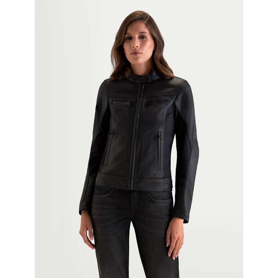 Alpinestars STELLA MAVER-X Lederjacke Damen Motorradjacke aus Leder Schwarz