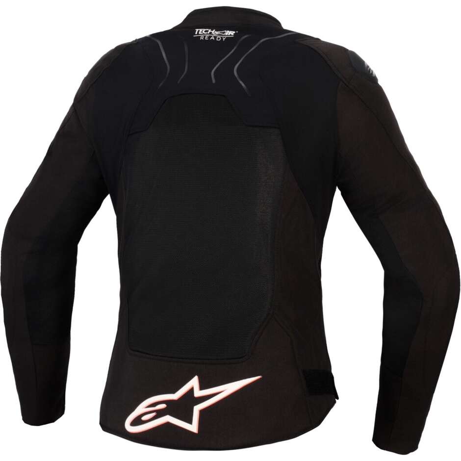 Alpinestars STELLA SMX AIR Women's Motorcycle Jacket Black White Fluorescent Red