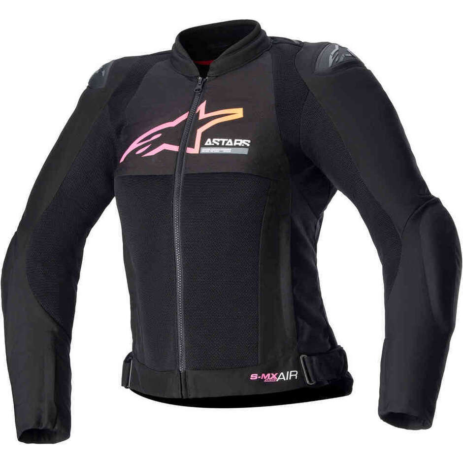 Alpinestars STELLA SMX AIR Women's Perforated Motorcycle Jacket Pink Yellow Black