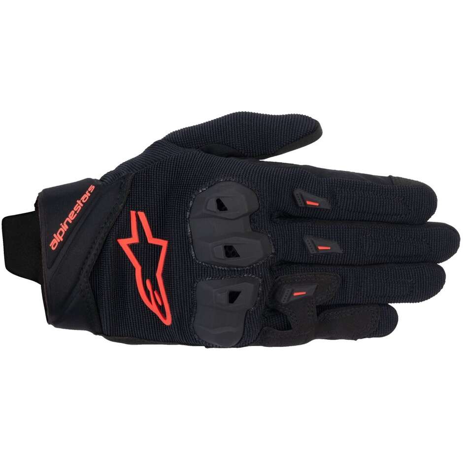 Alpinestars STELLA SP X 1 Women's Leather Motorcycle Gloves Black Fluorescent Red