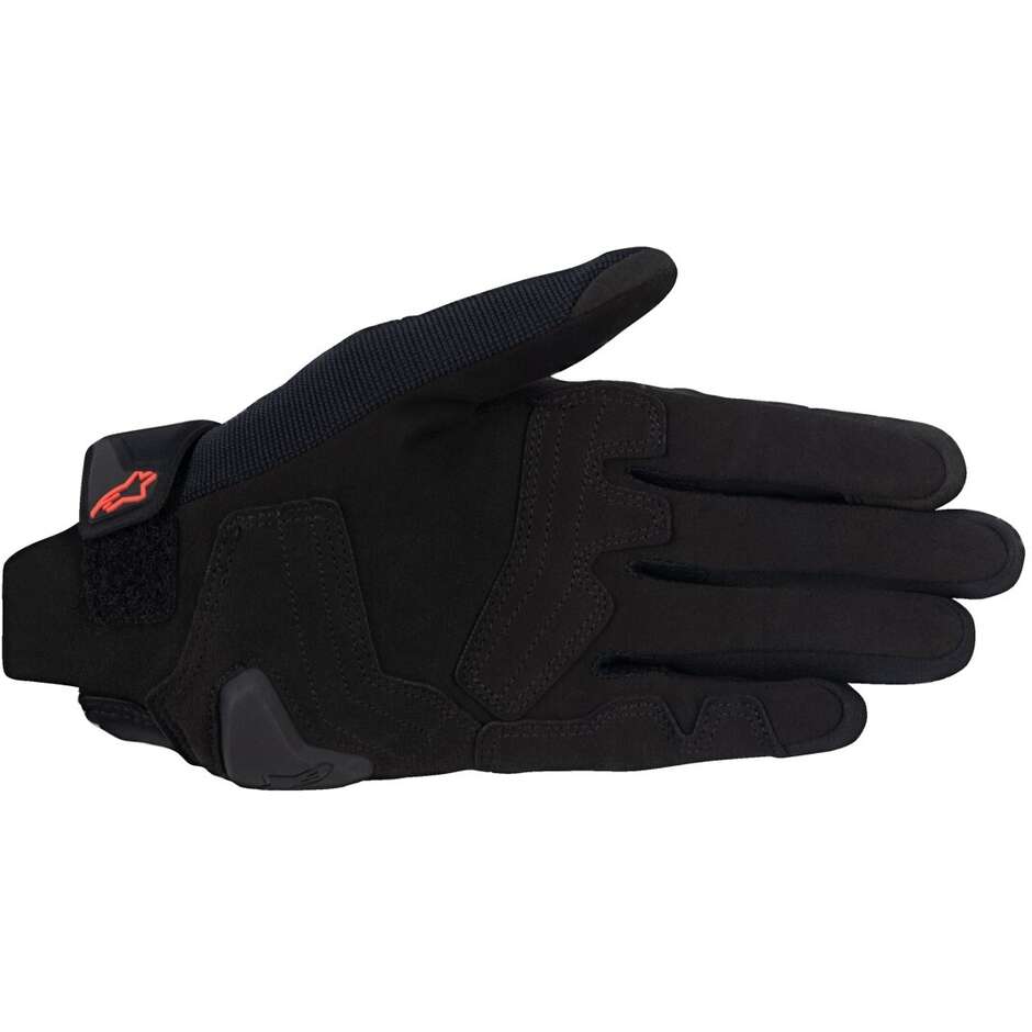 Alpinestars STELLA SP X 1 Women's Leather Motorcycle Gloves Black Fluorescent Red