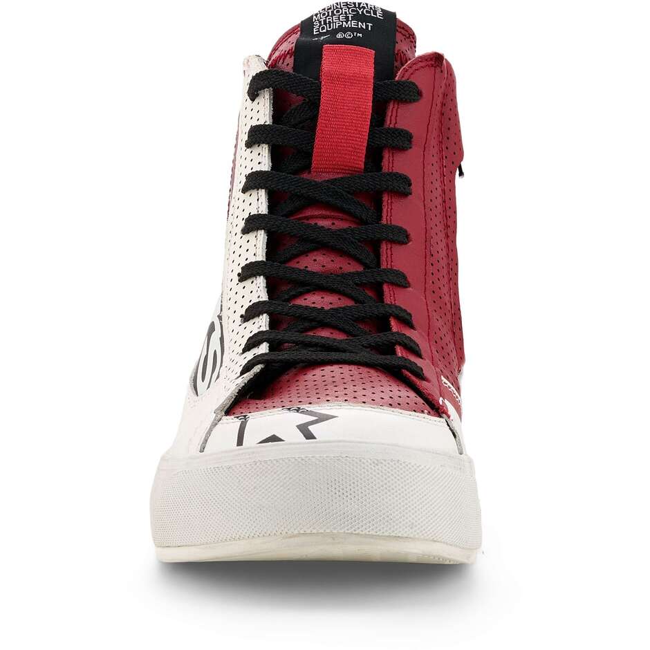 Alpinestars STELLA STATED FLAIR Damen-Motorradschuhe Weiß Rio Rot