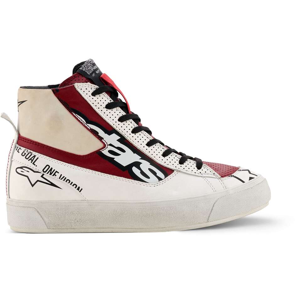 Alpinestars STELLA STATED FLAIR Damen-Motorradschuhe Weiß Rio Rot