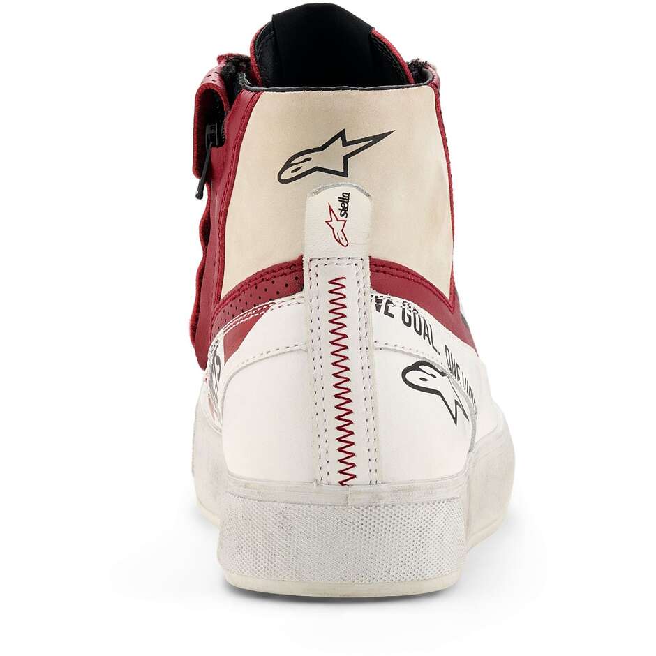 Alpinestars STELLA STATED FLAIR Damen-Motorradschuhe Weiß Rio Rot