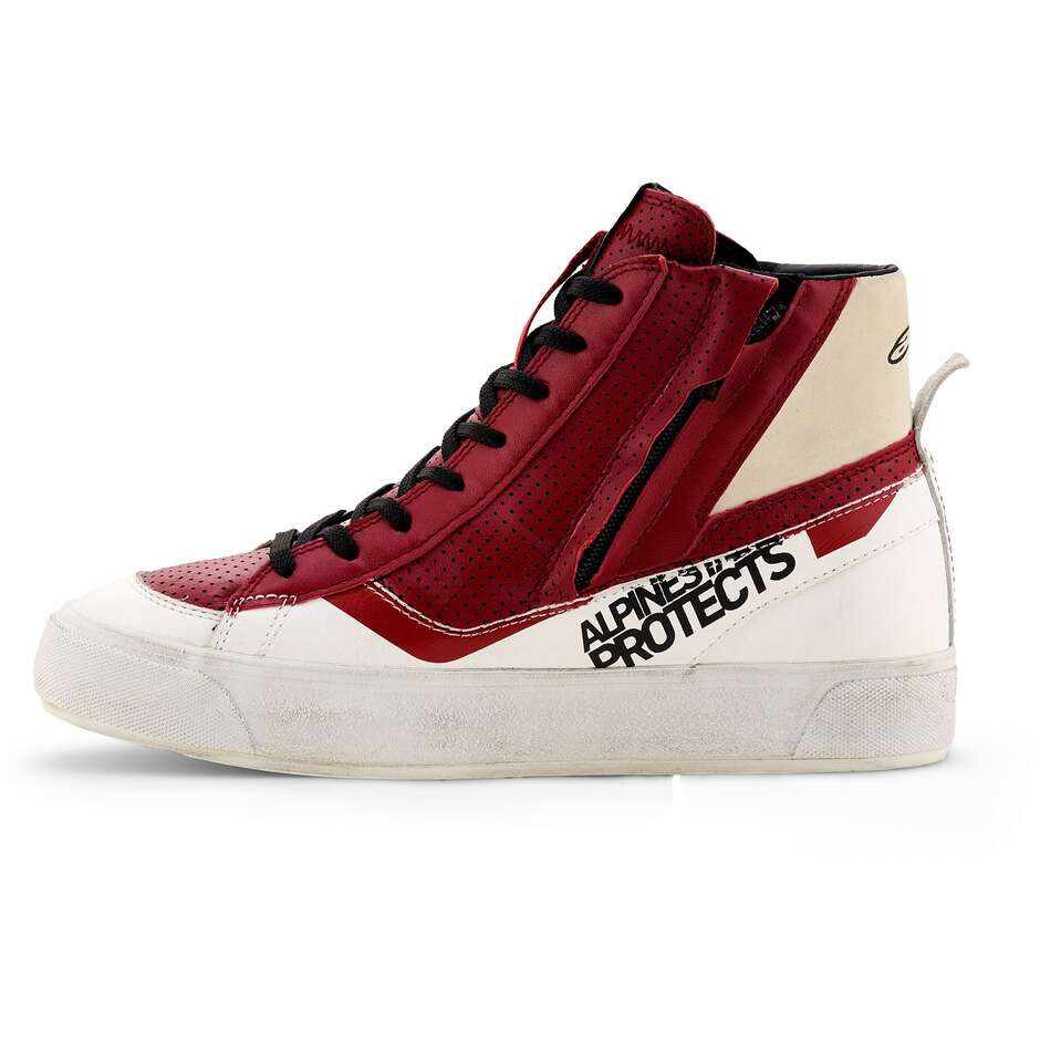 Alpinestars STELLA STATED FLAIR Damen-Motorradschuhe Weiß Rio Rot