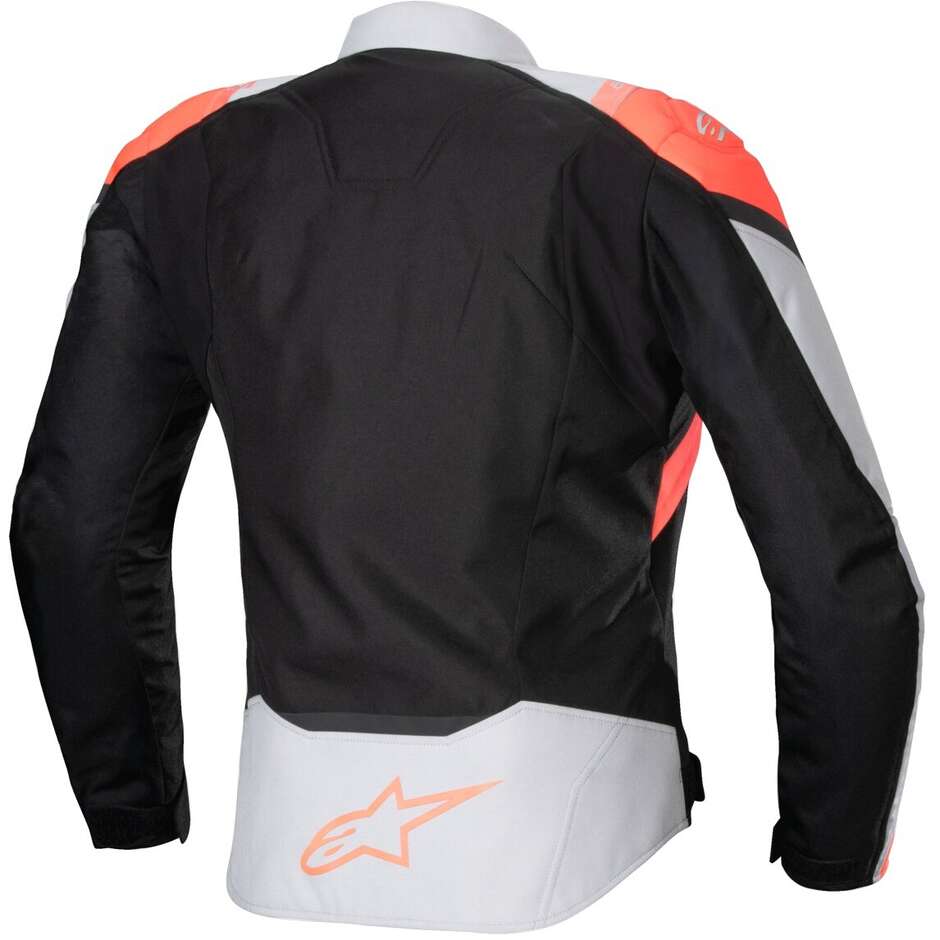Alpinestars STELLA T-JAWS V4 WP Women's Fabric Motorcycle Jacket Black Ice Grey Fluorescent Coral