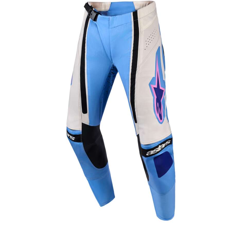 Alpinestars STELLA TECHSTAR NOMUR Women's Cross Enduro Motorcycle Pants, Light Blue, White, Black