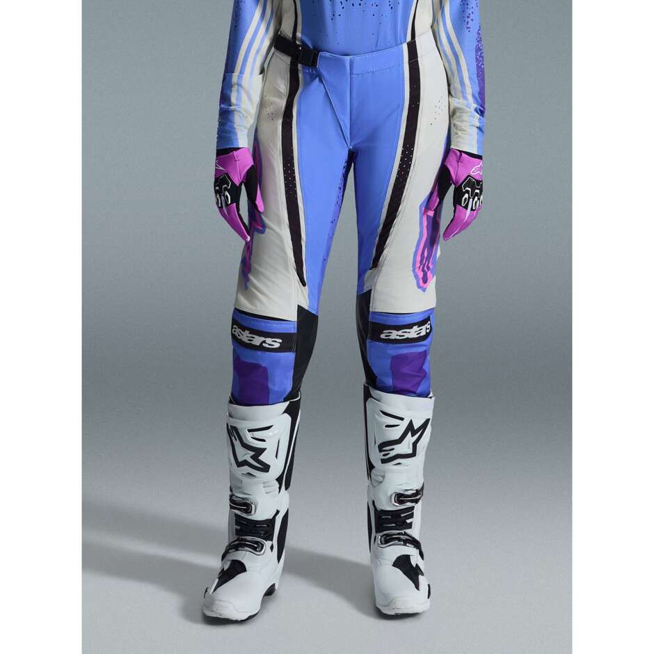 Alpinestars STELLA TECHSTAR NOMUR Women's Cross Enduro Motorcycle Pants, Light Blue, White, Black