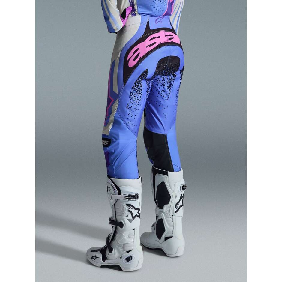 Alpinestars STELLA TECHSTAR NOMUR Women's Cross Enduro Motorcycle Pants, Light Blue, White, Black