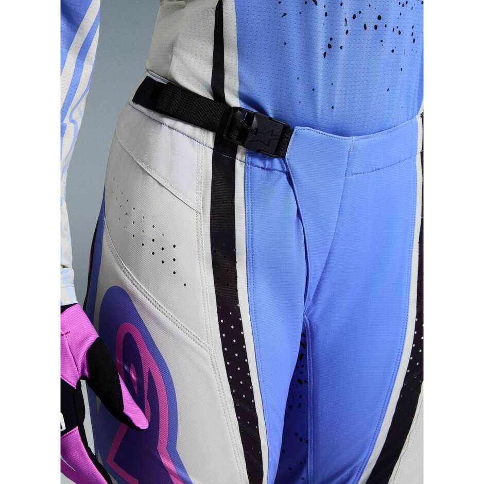 Alpinestars STELLA TECHSTAR NOMUR Women's Cross Enduro Motorcycle Pants, Light Blue, White, Black