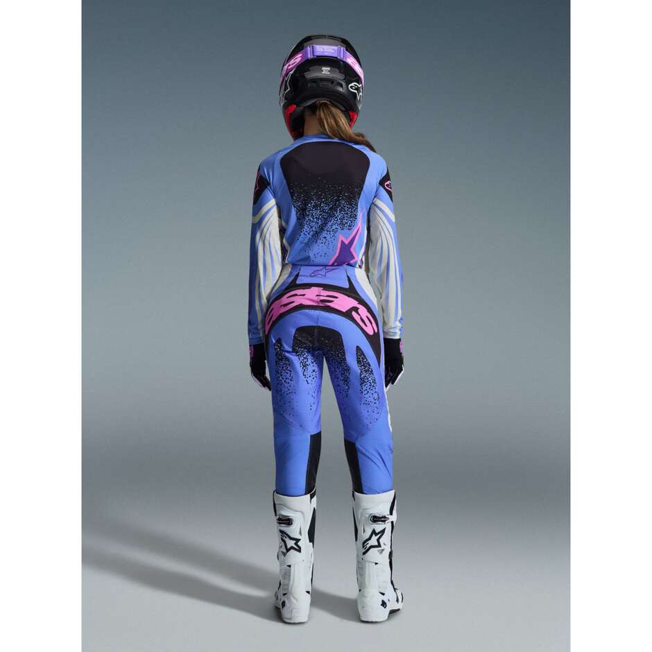 Alpinestars STELLA TECHSTAR NOMUR Women's Cross Enduro Motorcycle Pants, Light Blue, White, Black