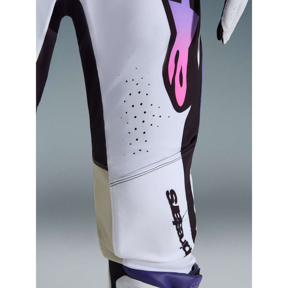Alpinestars SUPERTECH AFD PRO VISTA Motocross Enduro Pants White Purple Black