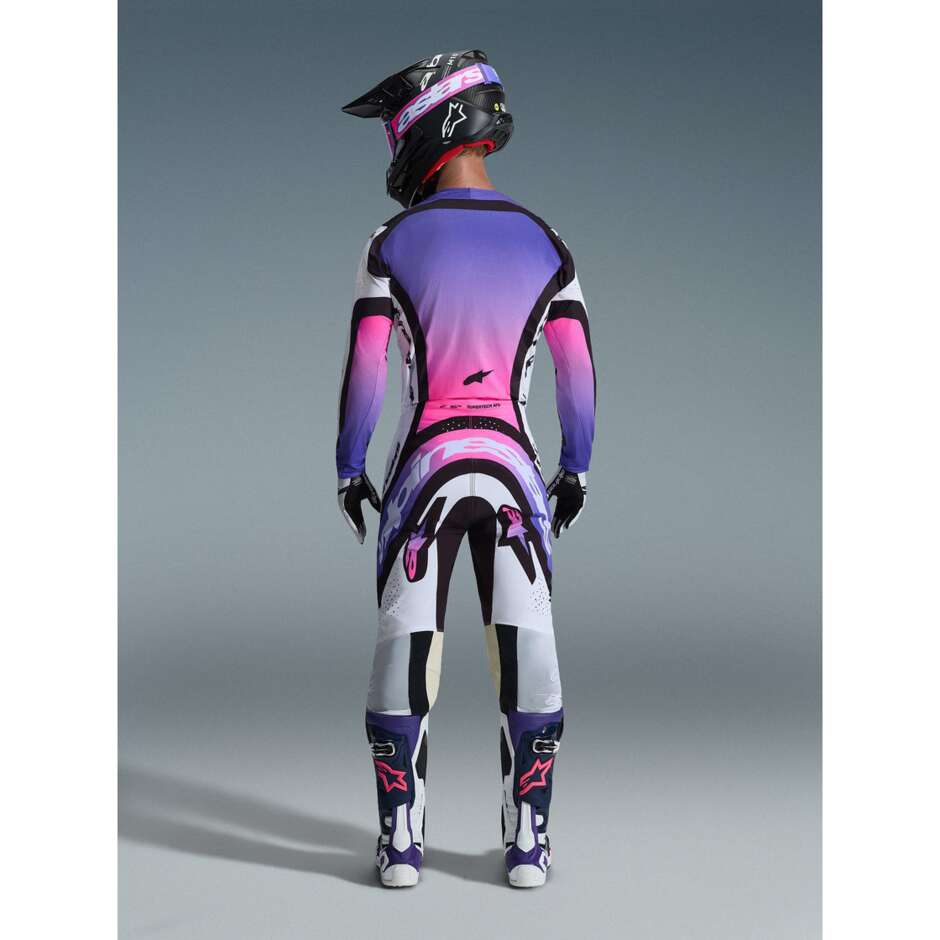 Alpinestars SUPERTECH AFD PRO VISTA Motocross Enduro Pants White Purple Black