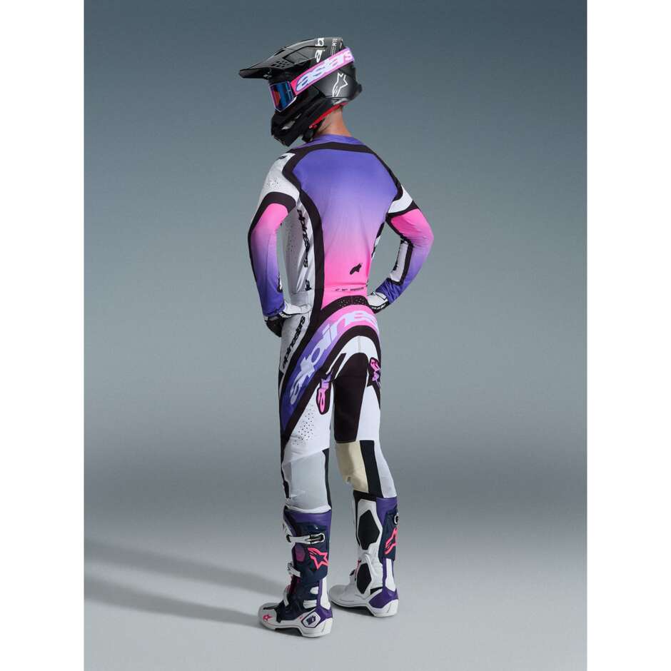 Alpinestars SUPERTECH AFD PRO VISTA Motocross Enduro Pants White Purple Black